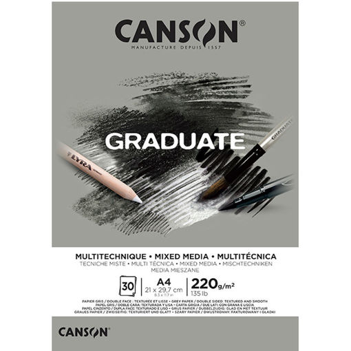 Εικόνα της Μπλοκ Canson Graduate drawin grey 30φ. A4 220gr.