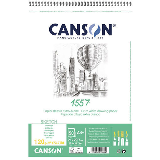 Εικόνα της Μπλοκ Canson 1557 SP Sketch Α4 120g/m2 50φ. C31412A001