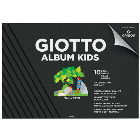 Μπλοκ Giotto Album Kids A4 με 10 μαύρα φύλλα 220g