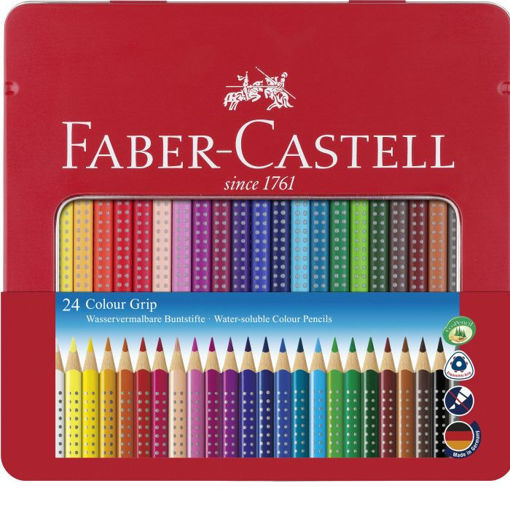 Εικόνα της Ξυλομπογιές Faber Castell Aquarella Grip 24τεμ. 112423