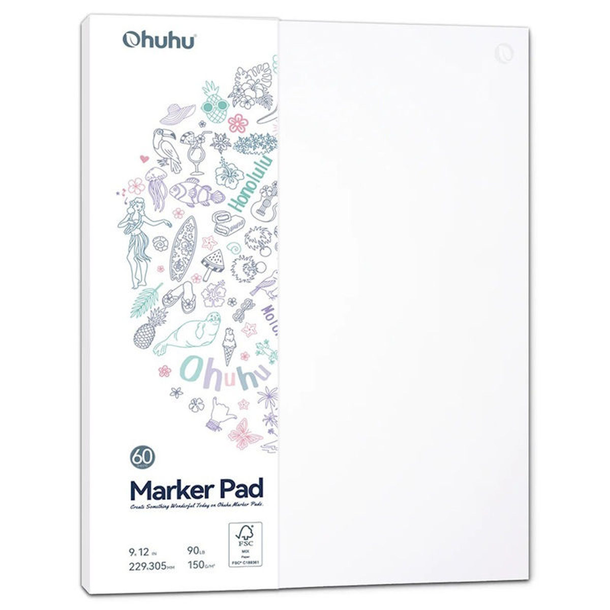 Εικόνα της Sketchbook Ohuhu Marker Bleedproof 22.9x30.50cm 150gr