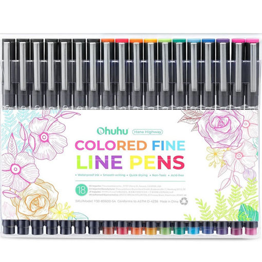 Εικόνα της Μαρκαδοράκια σχεδίου Ohuhu Hana Highway Fineliner Set 18τμχ. 800600-54