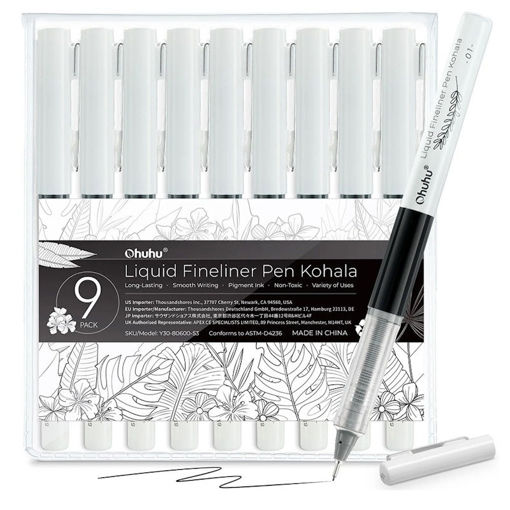 Εικόνα της Μαρκαδοράκια σχεδίου Ohuhu Kohala Fineliner Set 9τμχ. Black
