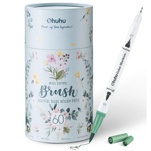 Εικόνα της Μαρκαδόροι Ohuhu Art Markers Brush & Fineliner 60τμχ. Water Based 80400-14