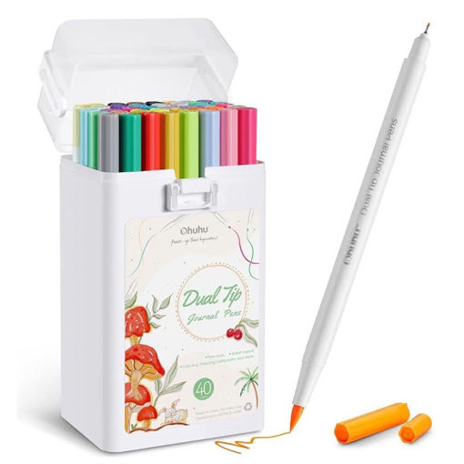 Εικόνα της Μαρκαδόροι Ohuhu Art Markers Brush & Fineliner Dual 40τμχ. Water Based 80601-06