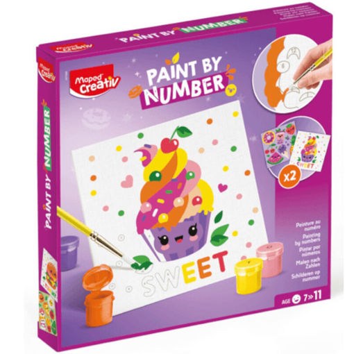 Εικόνα της Creative Paint by Number Maped Kit Ζαχαρωτά & Γλυκάκια 20x20cm 907088