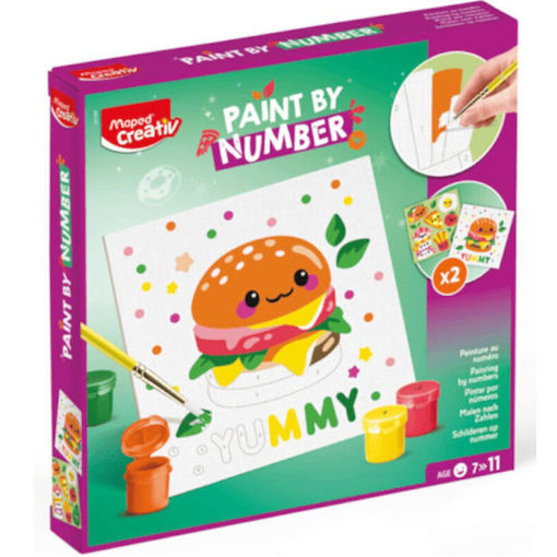 Εικόνα της Creative Paint by Number Maped Kit Yummy & Snacks 20x20cm 907087