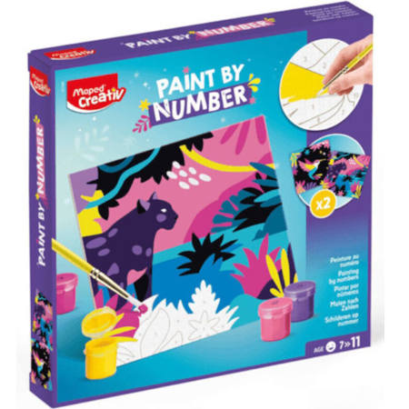 Εικόνα της Creative Paint by Number Kit Maped Λεοπάρδαλη & Κολιμπρί 20x20cm 907086