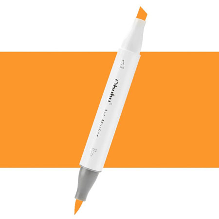 Εικόνα της Μαρκαδόρος Ohuhu Art Markers Brush & Chisel YR170 Chrome Orange