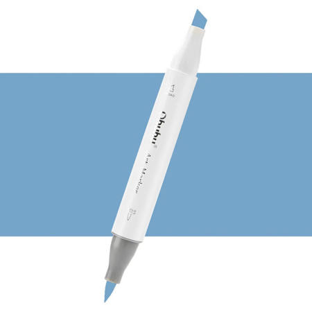 Εικόνα της Μαρκαδόρος Ohuhu Art Markers Brush & Chisel B260 Smoky Blue
