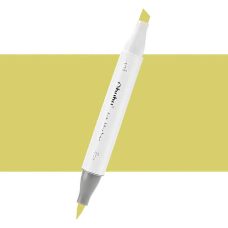 Εικόνα της Μαρκαδόρος Ohuhu Art Markers Brush & Chisel G070 Lemon Green