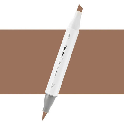 Εικόνα της Μαρκαδόρος Ohuhu Art Markers Brush & Chisel E310 Dark Brown