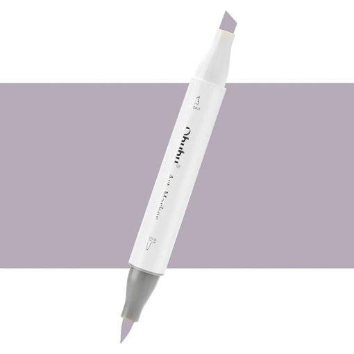 Εικόνα της Μαρκαδόρος Ohuhu Art Markers Brush & Chisel CG070 Neutral Grey