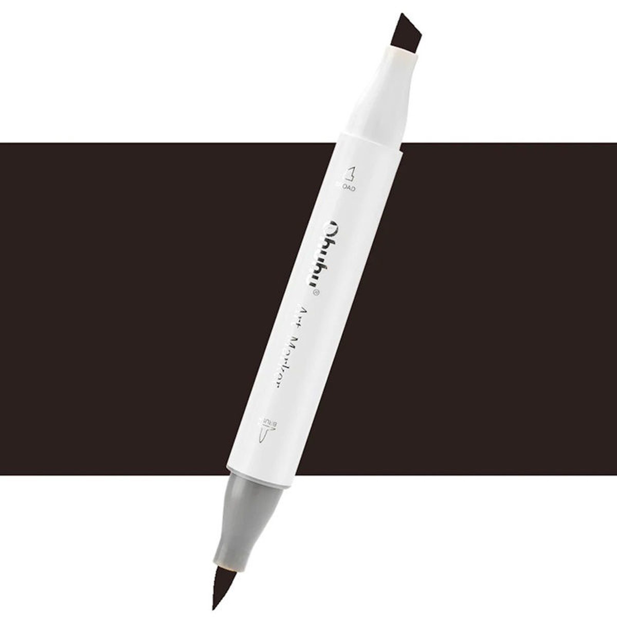 Εικόνα της Μαρκαδόρος Ohuhu Art Markers Brush & Chisel 120 Black