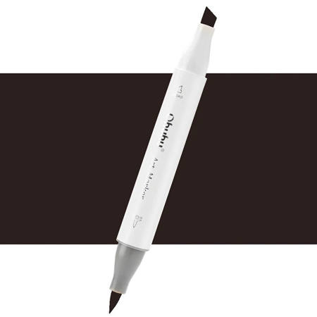 Εικόνα της Μαρκαδόρος Ohuhu Art Markers Brush & Chisel 120 Black