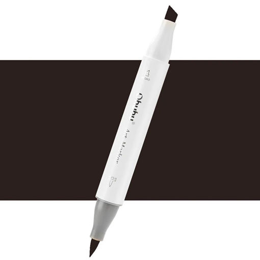 Εικόνα της Μαρκαδόρος Ohuhu Art Markers Brush & Chisel 120 Black