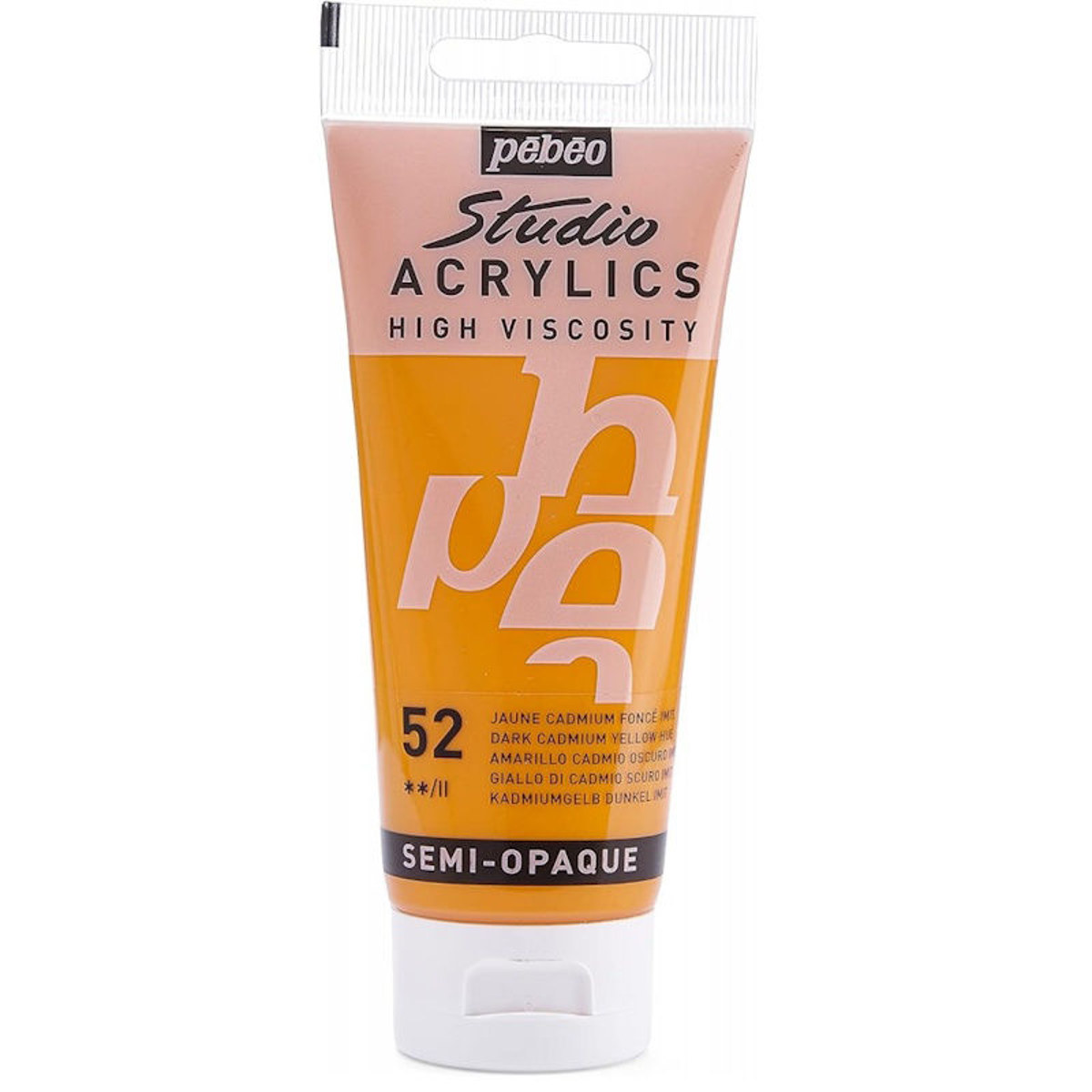 Εικόνα της Acrylic Pebeo Studio paint 100ml Dark Cadmium Yellow Hue 831052