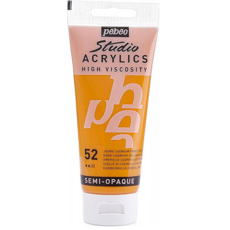 Εικόνα της Acrylic Pebeo Studio paint 100ml Dark Cadmium Yellow Hue 831052