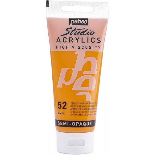 Εικόνα της Acrylic Pebeo Studio paint 100ml Dark Cadmium Yellow Hue 831052