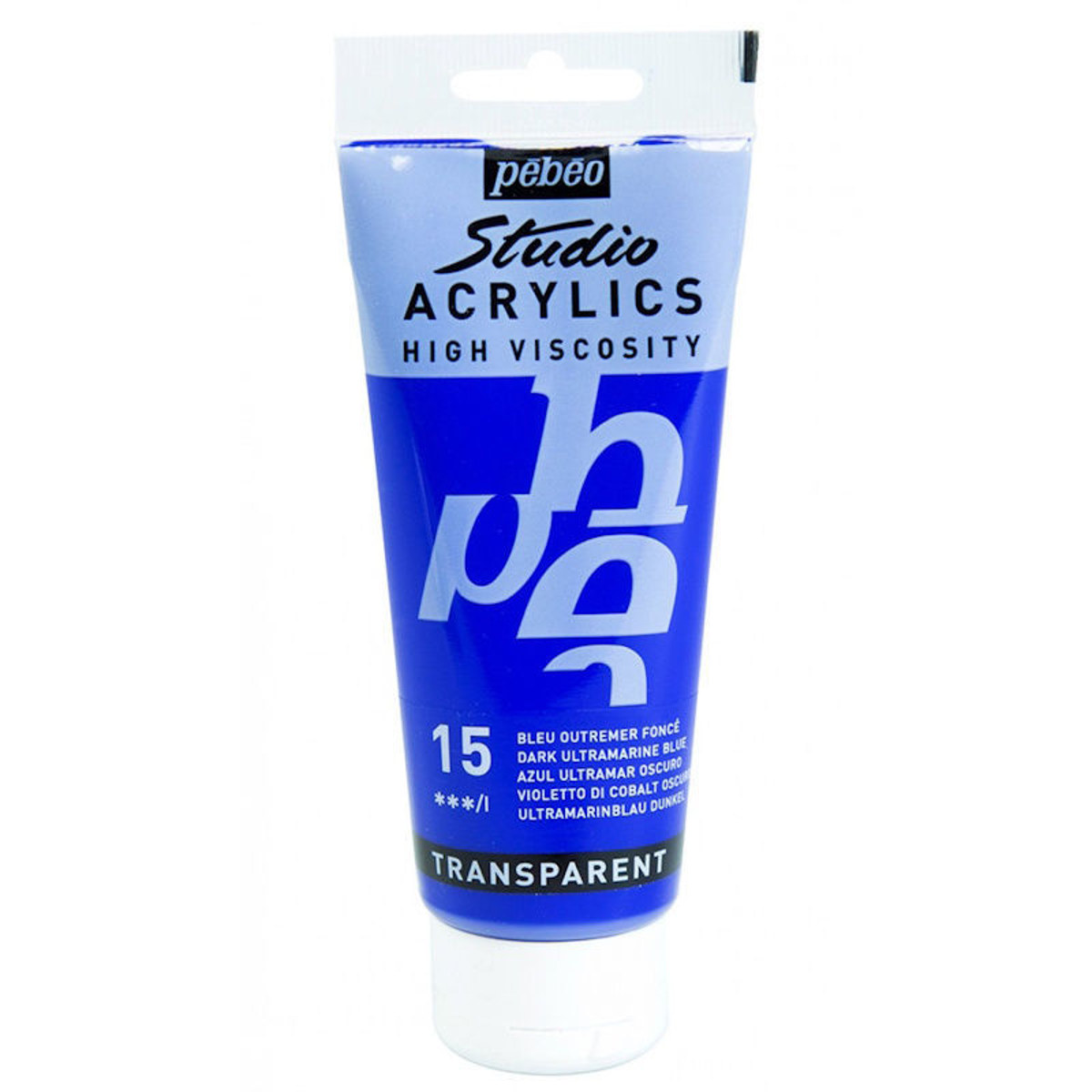 Ακρυλικό χρώμα Pebeo Studio 100ml Σκούρο Μπλε Ultramarine, μπροστινή όψη σωληναρίου