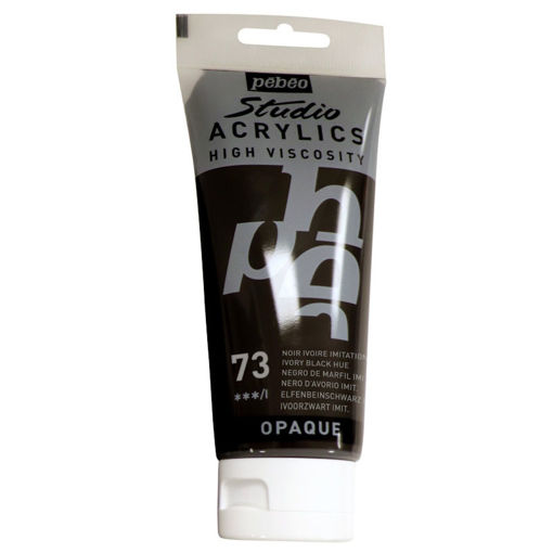 Εικόνα της Acrylic Pebeo Studio paint 100ml Ivory Black 837073