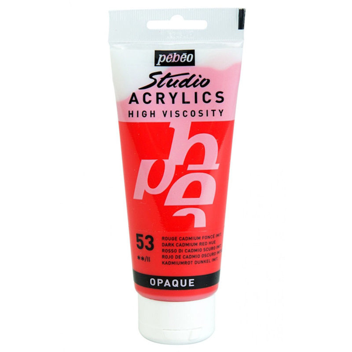 Εικόνα της Acrylic Pebeo Studio paint 100ml Dark Cadmium Red Hue 837053
