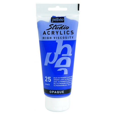 Εικόνα της Acrylic Pebeo Studio paint 100ml Opaque Light Ultramarine Blue 831025