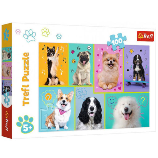 Εικόνα της Παζλ Trefl 100τεμ. In the dogs world 16421
