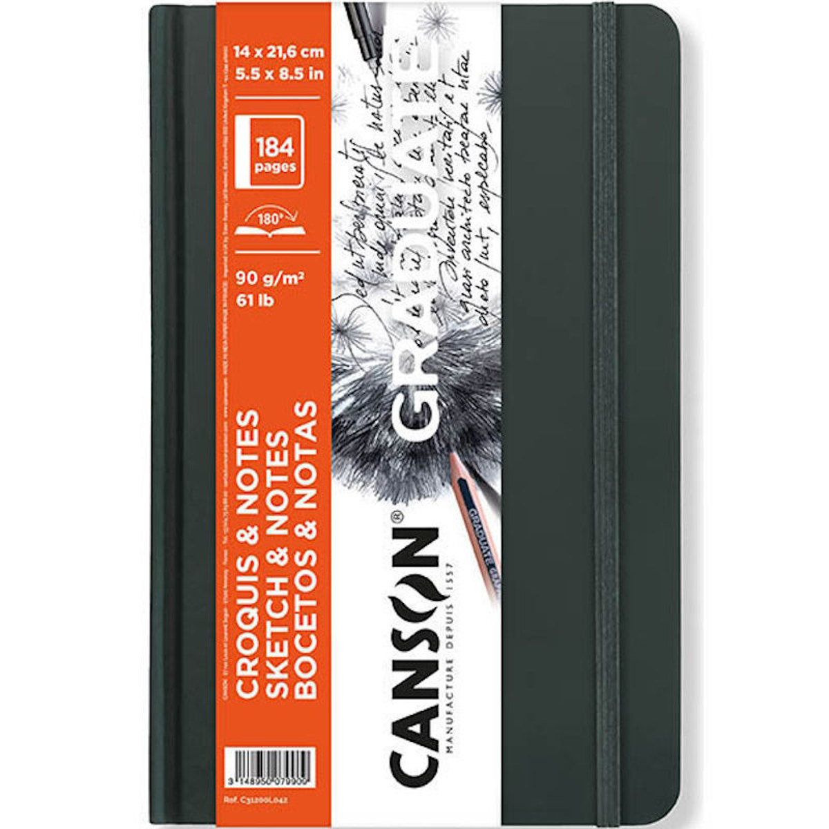 Εικόνα της Sketchbook Canson Graduate Sketch & Notes 14x21.6cm 90gr/m 92φ. C31200L042