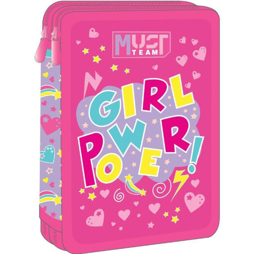 Εικόνα της Κασετίνα Must Team διπλή γεμάτη Girl Power 000586323