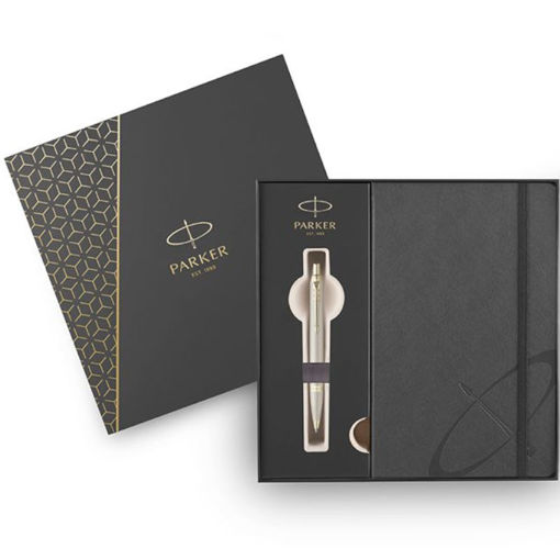 Εικόνα της Set Parker I.M. Mono Champagne Ballpoint and Notebook