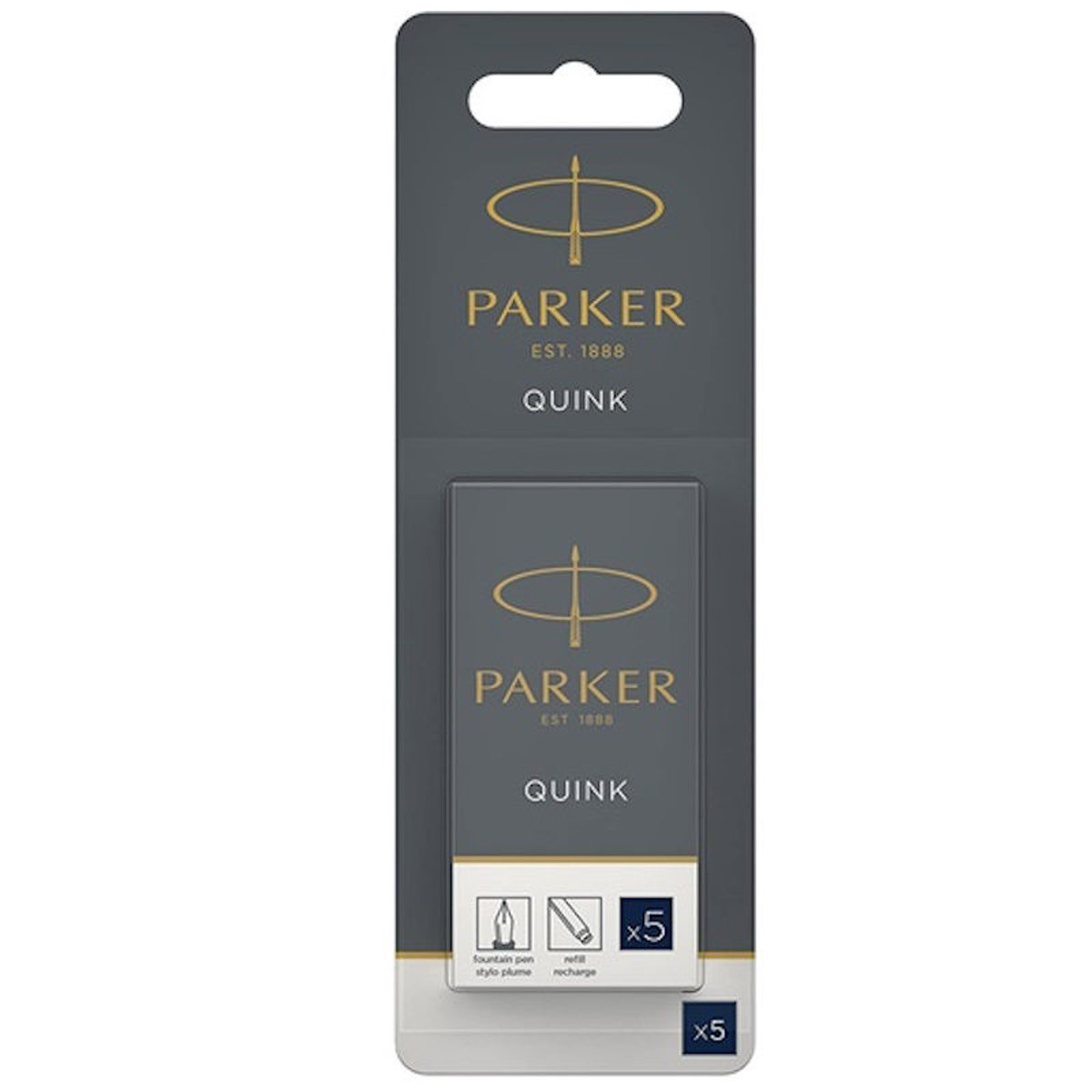 Εικόνα της Ανταλλακτικό Parker Quink Ink Blue Black 5τεμ
