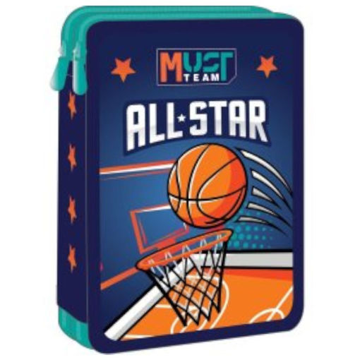 Εικόνα της Κασετίνα Must Team διπλή γεμάτη Basketball 000586335
