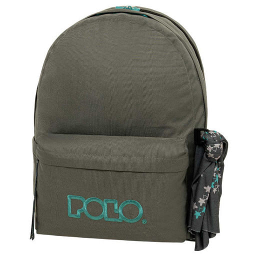 Τσάντα Polo Double Scarf γκρι τιρκουάζ 901235-2258 σχολική — Κωδικός ΕΑΝ: 5201927136321 — Lichnaribooks.