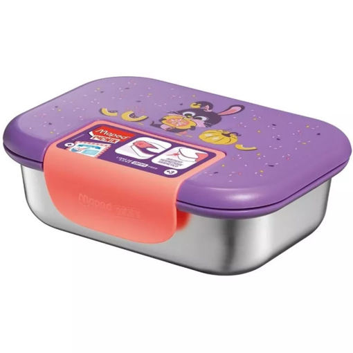 Εικόνα της Φαγητοδοχείο Maped ανοξείδωρο Rabbit μωβ 900ml. 874002