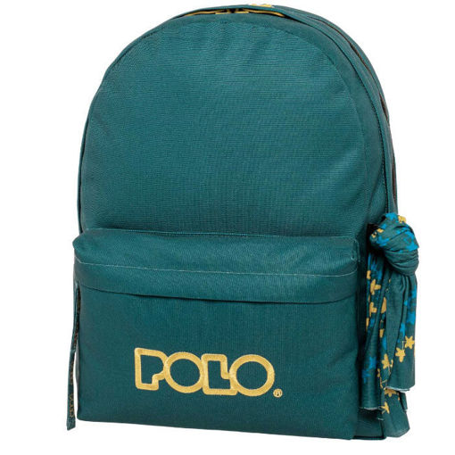 Τσάντα Polo Double Scarf πετρόλ κίτρινο 901235-5876 σχολική — Κωδικός ΕΑΝ: 5201927136338 — Lichnaribooks.