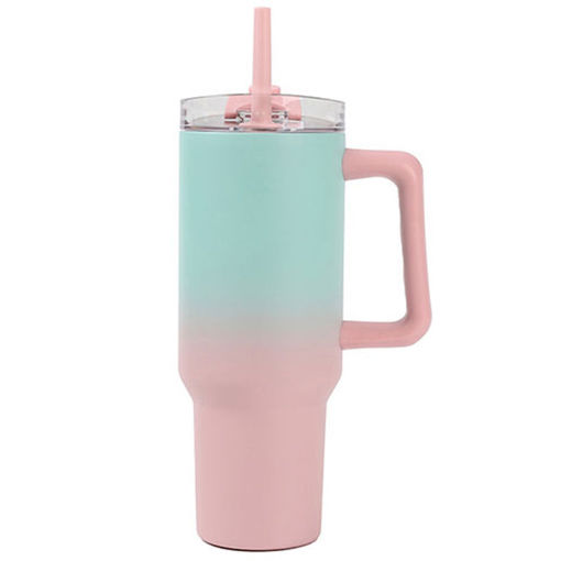 Θερμός I-Drink Travel Green/Pink ID0255 – Κούπα 1200ml ανοξείδωτη διπλού τοιχώματος – EAN 8053634001488