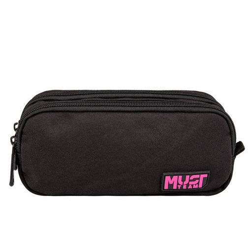 Εικόνα της Κασετίνα Must Team monochrome διπλή μαύρο με ρόζ 000586402