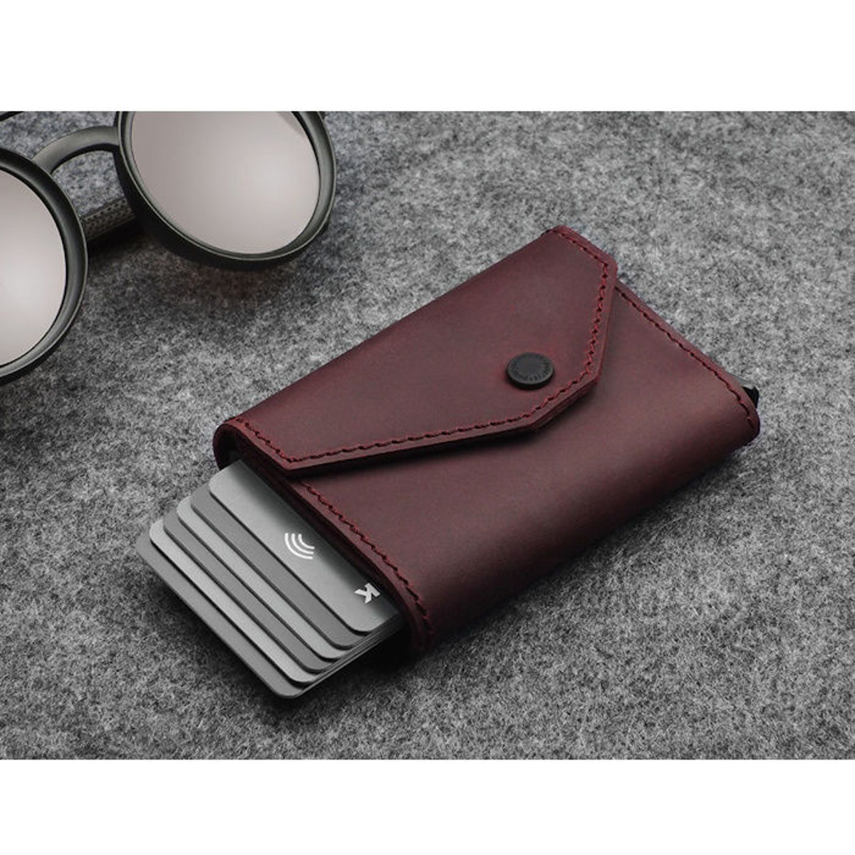 Εικόνα της Θήκη καρτών πορτοφόλι Pularys Porter Go Cards cherry 174628403