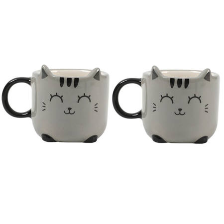 Εικόνα της Φλιτζάνια I-Total Grey Cat set 2τεμ. XL2520C
