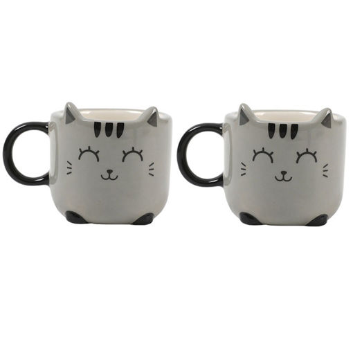 Εικόνα της Φλιτζάνια I-Total Grey Cat set 2τεμ. XL2520C