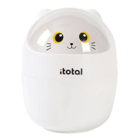 Εικόνα της Καλάθι επιτραπέζιο I-Total Cat white 16x12cm XL2702