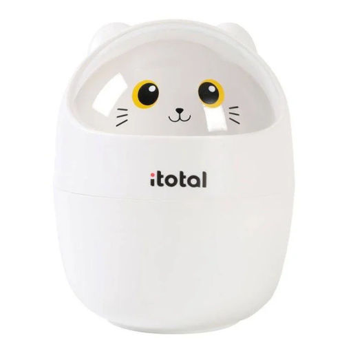 Εικόνα της Καλάθι επιτραπέζιο I-Total Cat white 16x12cm XL2702