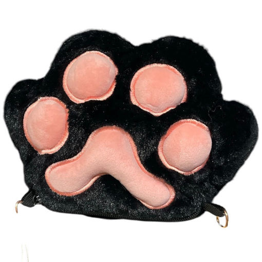 Εικόνα της Τσαντάκι λούτρινο πατούσα Crea μαύρη MC50948