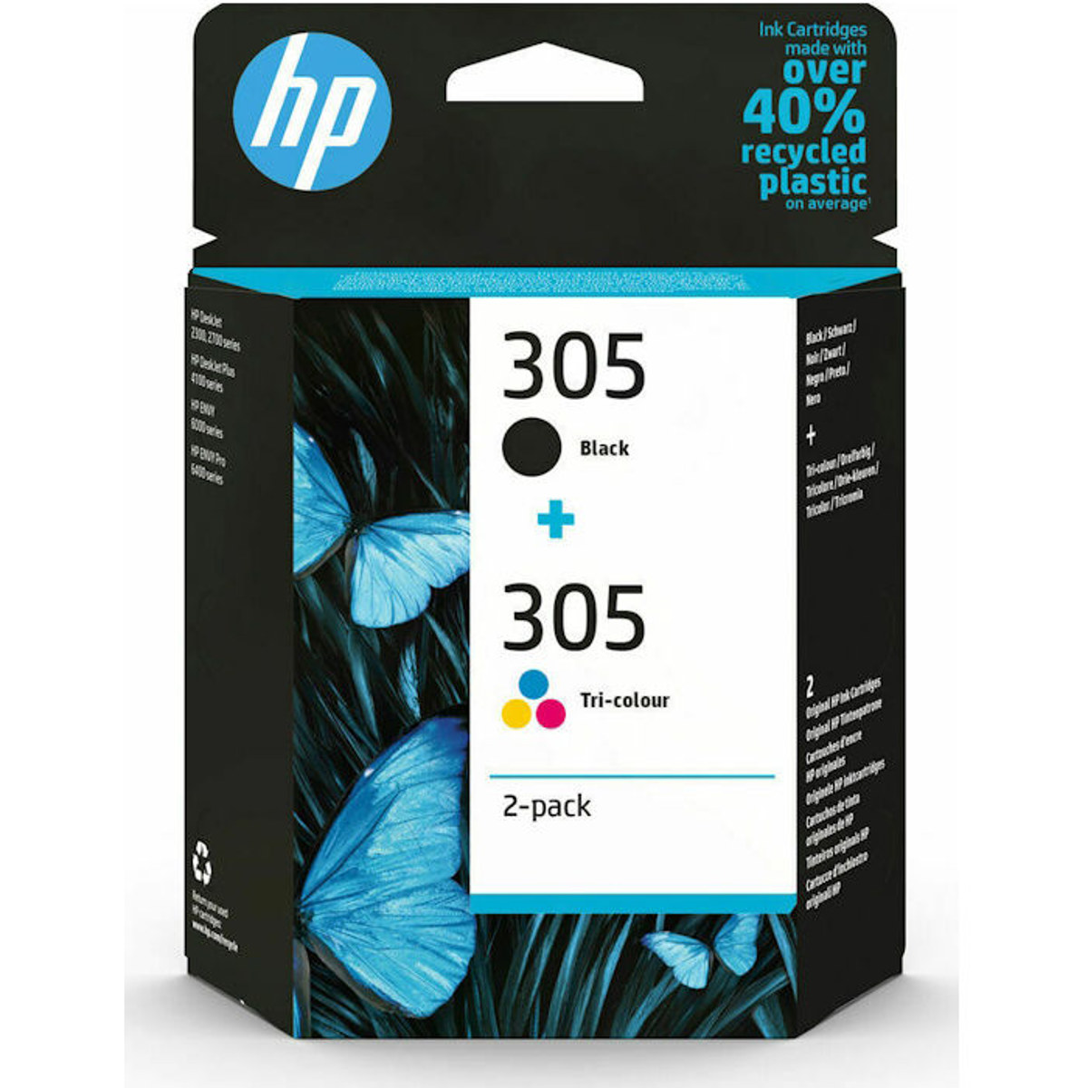 Εικόνα της Hp 305 2-Pac Black & Color 6ZD17AE