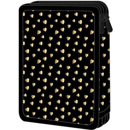 Εικόνα της Κασετίνα Must Team διπλή γεμάτη Butterfly Hearts 000586873