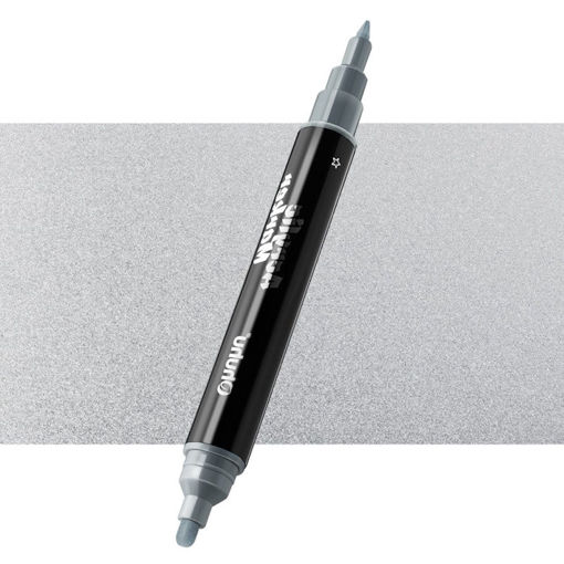 Εικόνα της Μαρκαδόρος Ohuhu Acrylic Marker με διπλή μύτη No M102 Silver