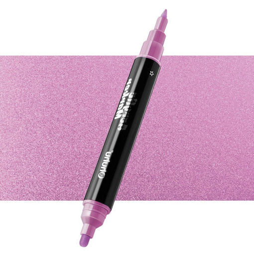 Εικόνα της Μαρκαδόρος Ohuhu Acrylic Marker με διπλή μύτη No M703 Metallic Pink