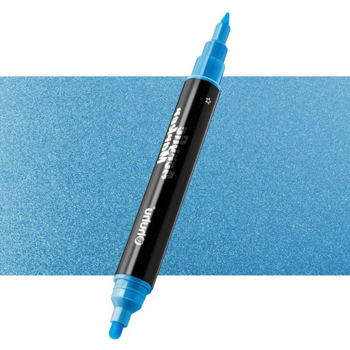 Εικόνα της Μαρκαδόρος Ohuhu Acrylic Marker με διπλή μύτη No M704 Metallic Blue