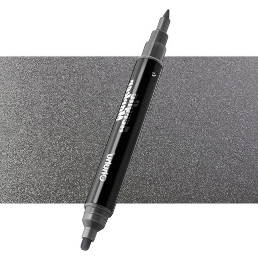 Εικόνα της Μαρκαδόρος Ohuhu Acrylic Marker με διπλή μύτη No M706 Metallic Grey